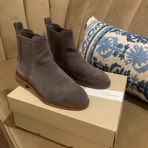 Clarks’ Grey Suede Boot